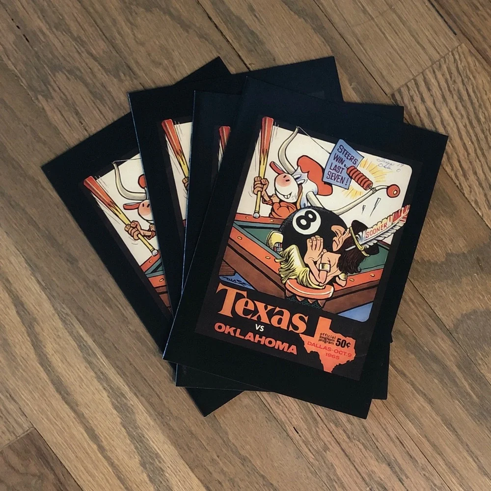 Vintage Texas Football Poster Print Notecards
